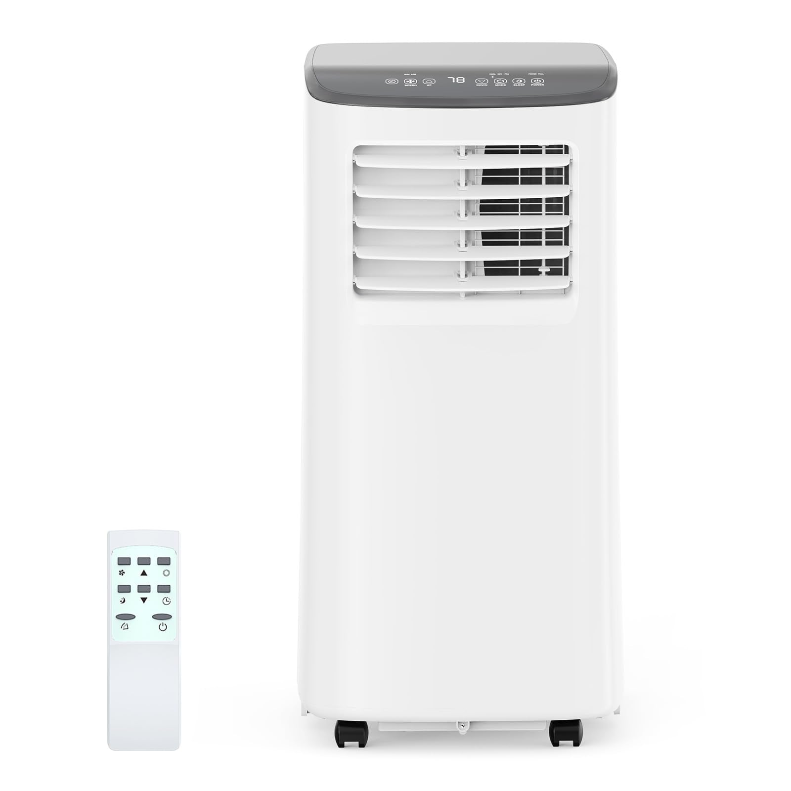 Garvee 8,000 BTU AC Unit, 3-in-1 Portable Air Conditioner with Cooling, Dehumidifier & Fan for Rooms up to 350 sq.ft, Remote Control, Sleep Mode, Timer & Window Kit