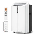 TECXERLLON 15,000 BTU Portable Air Conditioner for Large Room up to 800 Sq. Ft., Quiet 48dB 4-in-1 AC Unit with Dehumidifier, Self-Evaporating, Sleep Mode, Remote & Window Kit