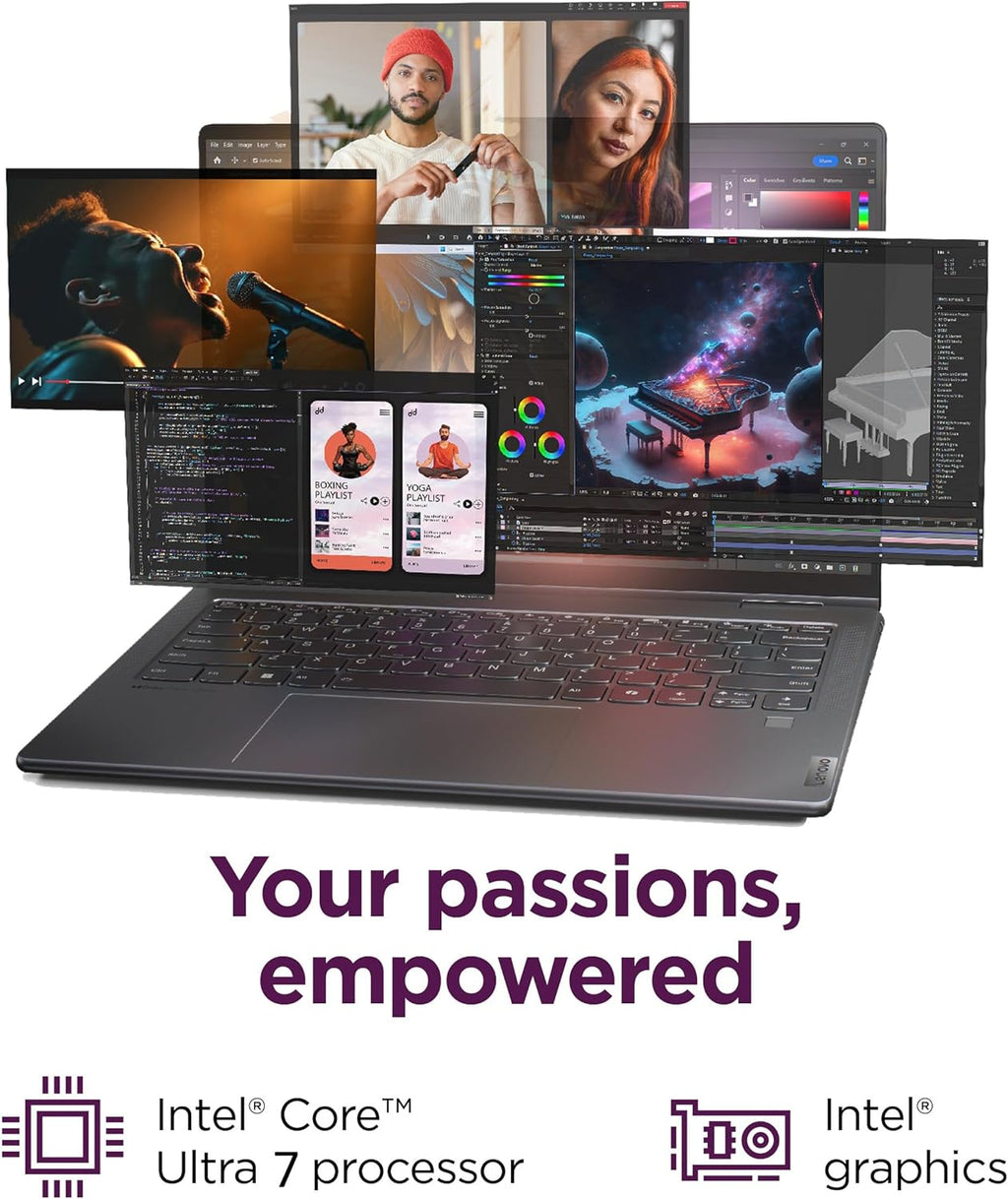 Lenovo Yoga 7i 2-in-1 Business Laptop (16" FHD+ Touchscreen, Intel Ultra 7 155U (Beat i7-1355U), 16GB DDR5 RAM, 1TB SSD) Backlit, Fingerprint Reader, FHD IR Webcam, Thunderbolt 4, Win 11 Home, AI PC