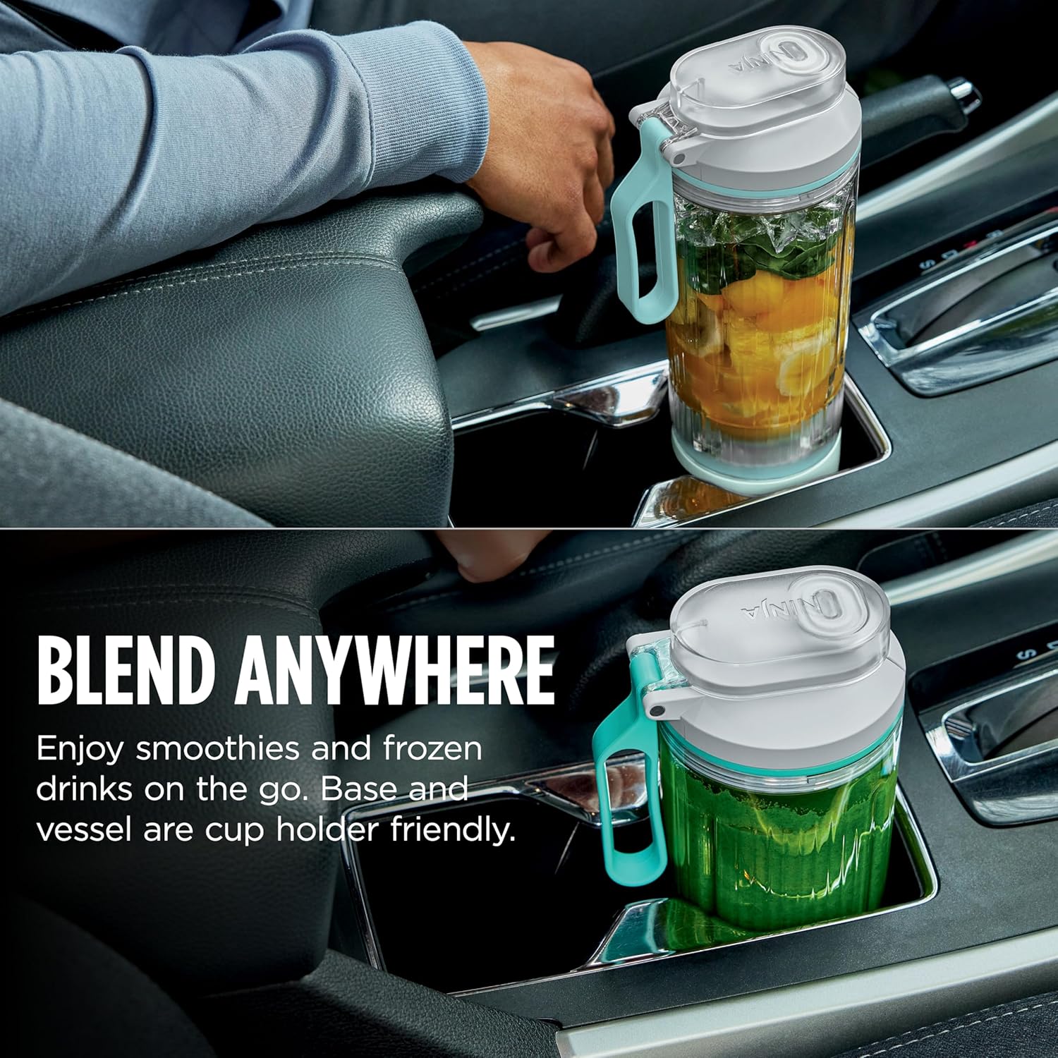 Ninja Blast Max, Portable & Personal Blender + Twist & Go, Smoothie, Blend, Ice Crush, 3 Programs, Cordless, 22 oz removable Vessel, Dishwasher Safe, Leakproof, Grey, BC251GY